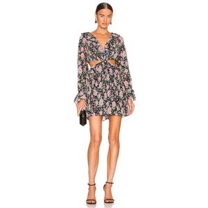 AMUR X REVOLVE Sleeveless V Neck Pleat Romper Mini Dress 0 New with tags $478